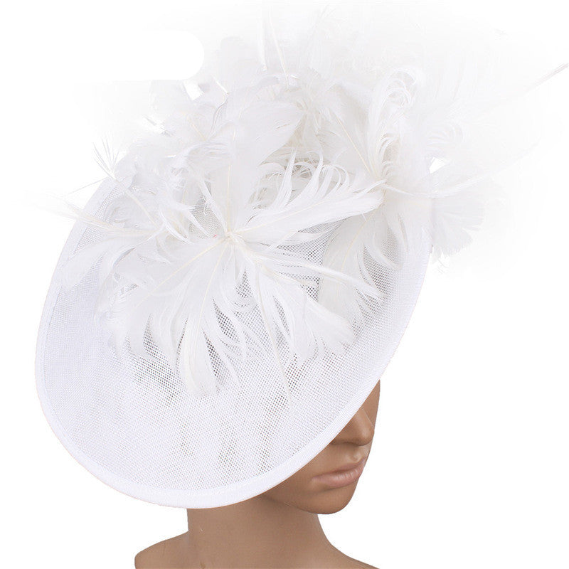 Horse Racing Festival Fashion High-End Top Hat Hair Accessories Aristocratic Ladies Feather Hat Hair Accessories Hairpin