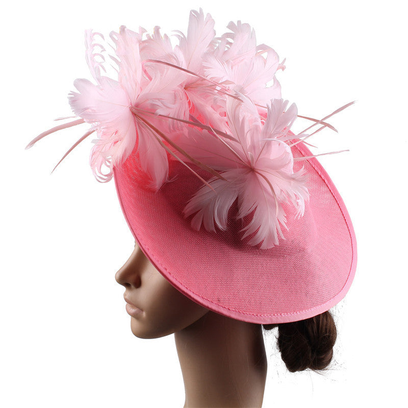 Horse Racing Festival Fashion High-End Top Hat Hair Accessories Aristocratic Ladies Feather Hat Hair Accessories Hairpin